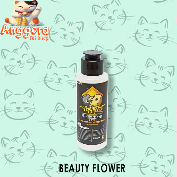 Shampoo Kucing &amp; Anjing POPPY PET Wangi Premium Pet care 100ml