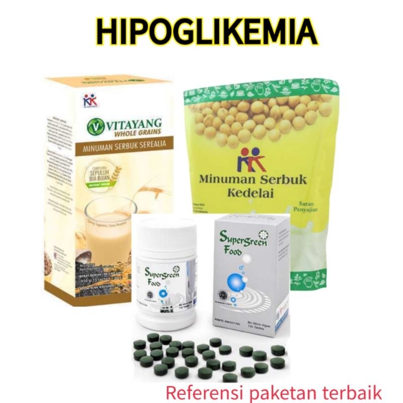 

terapi hipoglikemia promo kombinasi vitayang whole grains, susu kedelai, dan supergreenfood sgf