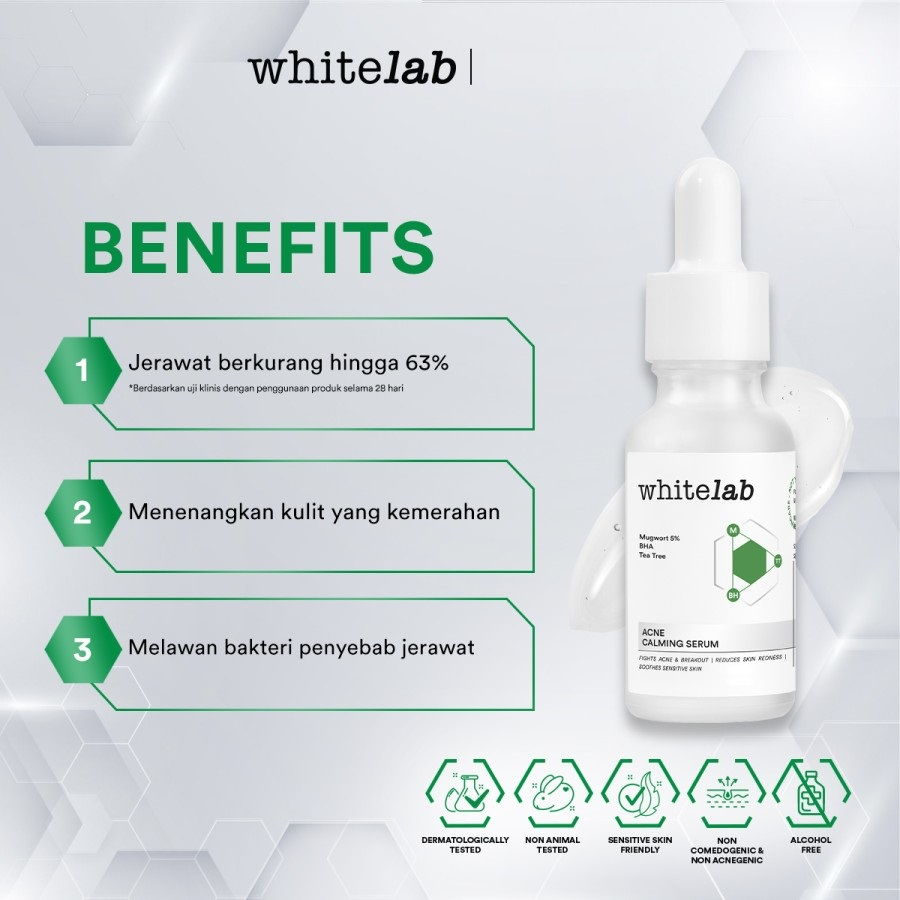 Whitelab Acne Calming Serum - Serum Untuk Kulit Jerawat Dan Bruntusan