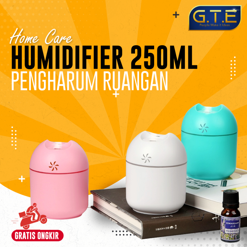 GTE | Mini Humidifier Air aroma / Humidifier Pelembab dan Penjernih Udara / humidifier/ disfuser | HUMIDIFIER MINI