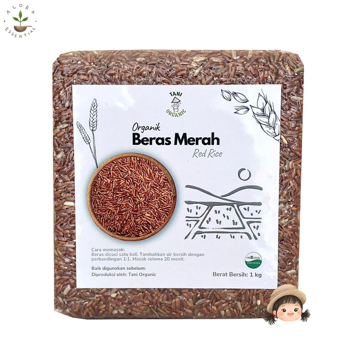 Tani Organic Beras Merah 1kg - Beras Merah Organik