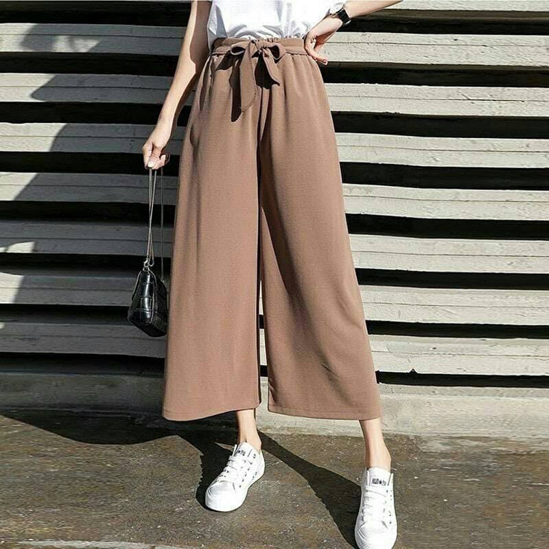 kulot crinkle/kulot crinkle ribbon/kulot ribbon/kulot ribbon pants/celana kulot/kulot/celana santai/