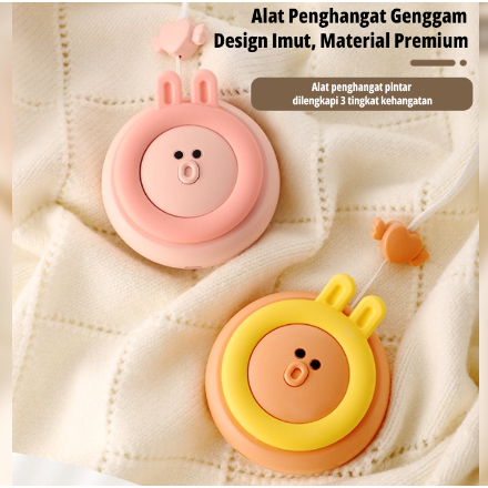 Penghangat Tangan Mini Karakter Portable Rechargeable