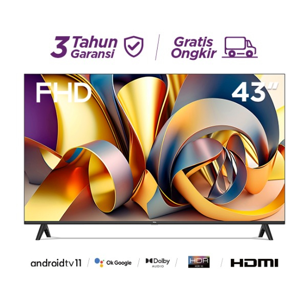 TCL 43A9 43 Inch Smart TV - Android 11 Garansi Resmi