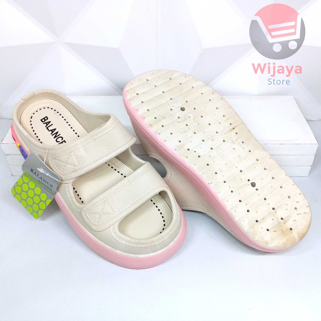 Sandal Wanita Viral Selop Balance 029 Polos Perempuan Import New Sandal Cewek Ban dua Motif Kekinian Nyaman