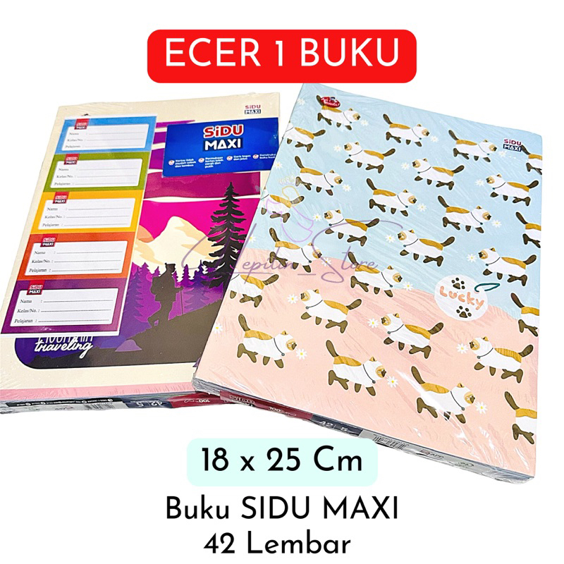 

Buku Tulis Besar SIDU MAXI 42 Lembar ( ECER 1 BUKU ) / Buku Boxy / Buki Tulis Boxy