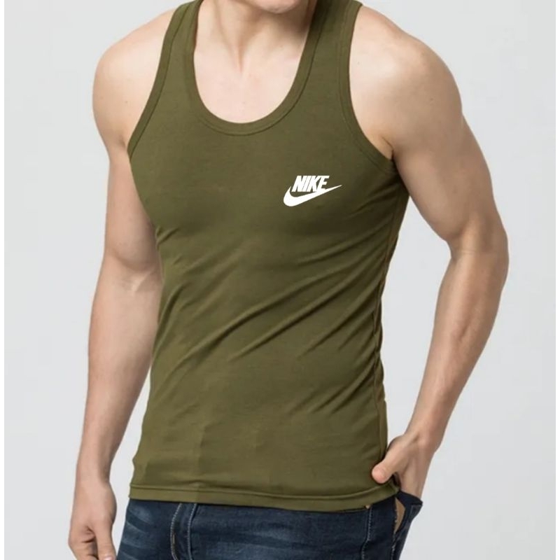 Singlet Pria NK Baju Tanpa Lengan Atasan Pria Singlet Logo Kaos Gym Pria Kos Singlet COD