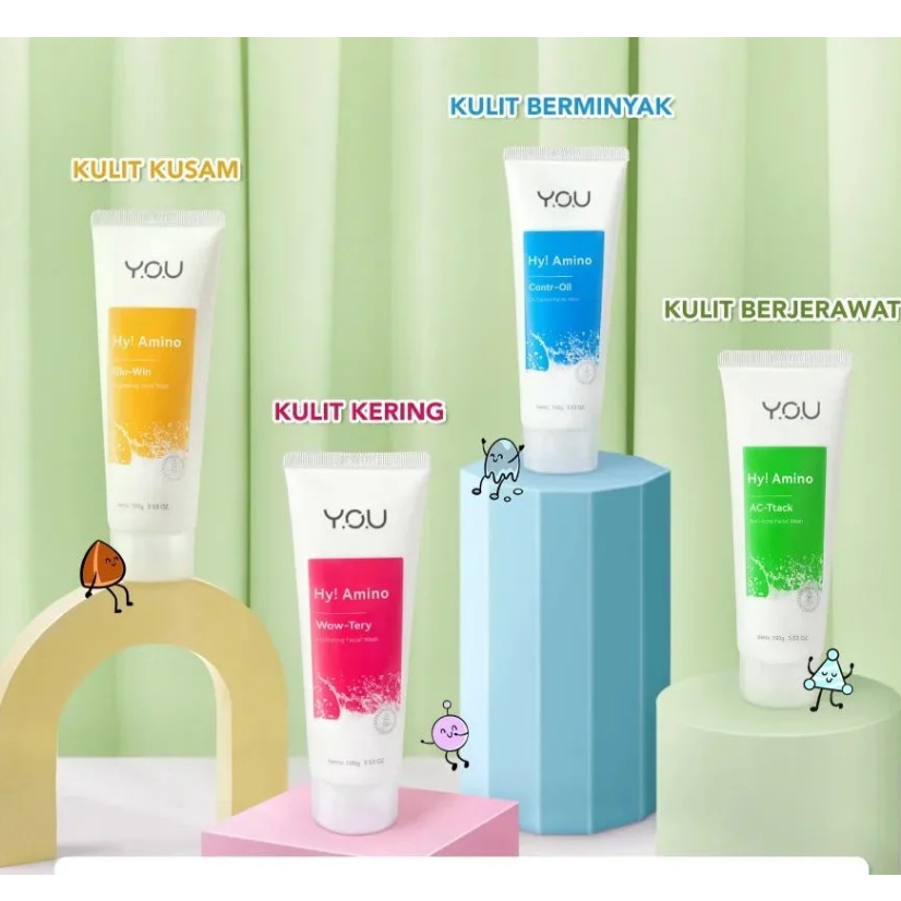 YOU Facial Wash Hy! Amino | Sabun Cuci Muka Y.O.U