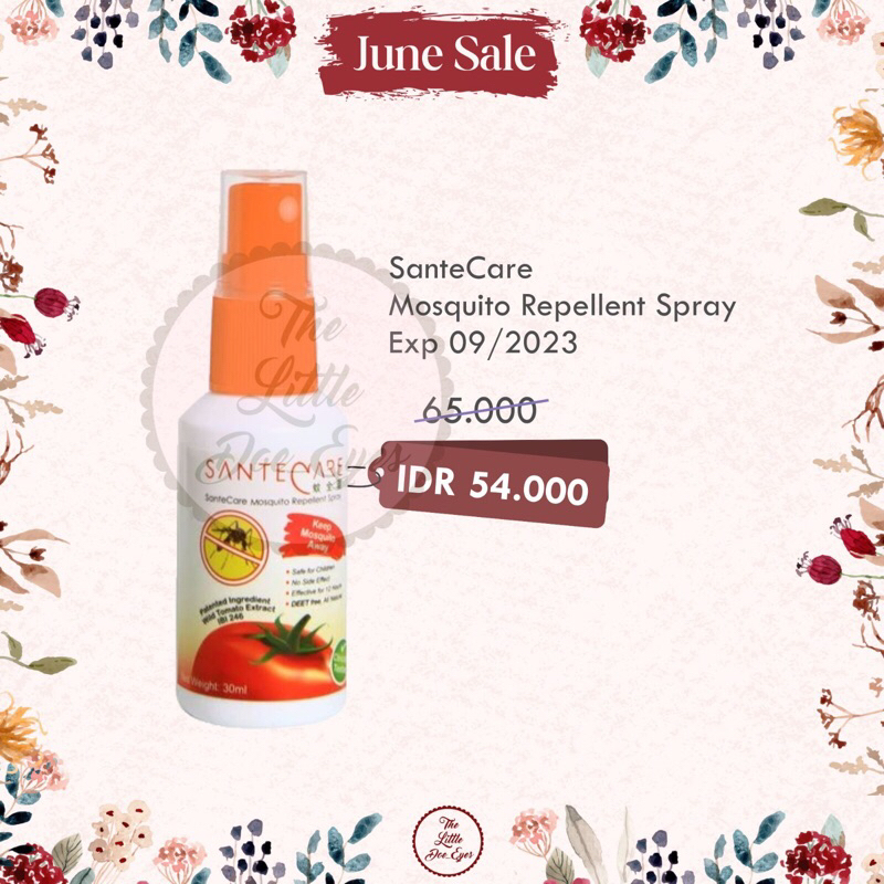 [READY] SanteCare Mosquito Repellent Spray 30ml