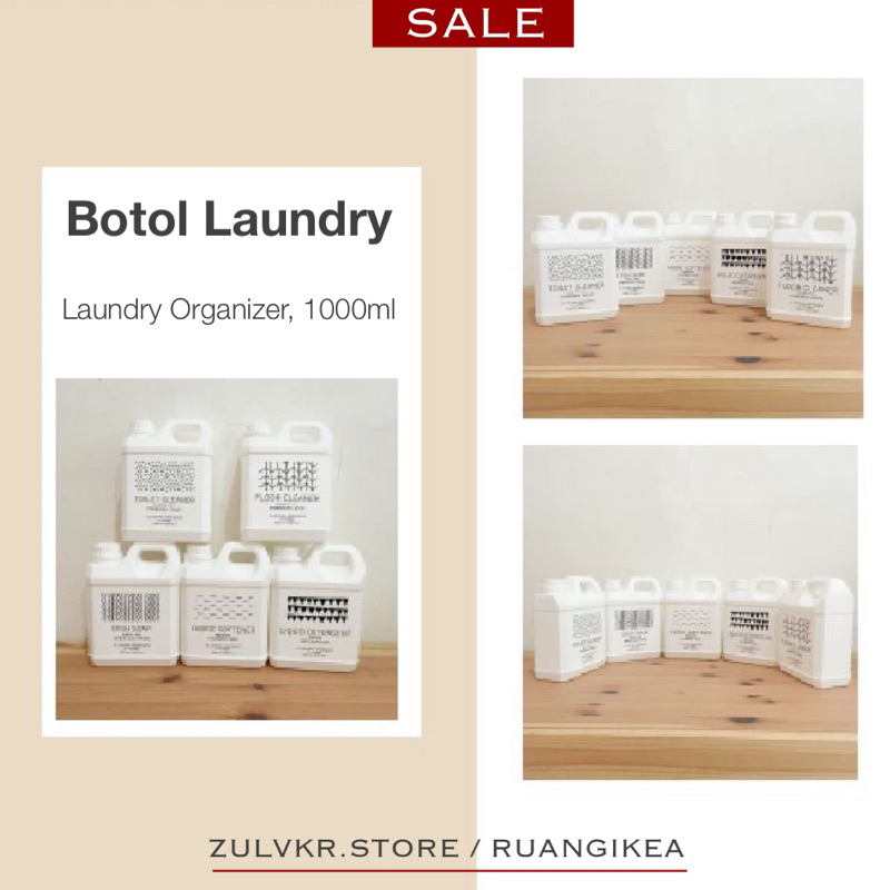 [W1.1] Botol laundry aesthetic refill Botol Sabun Cair LAUNDRY ORGANIZER - JERIGEN DETERJEN SABUN RE