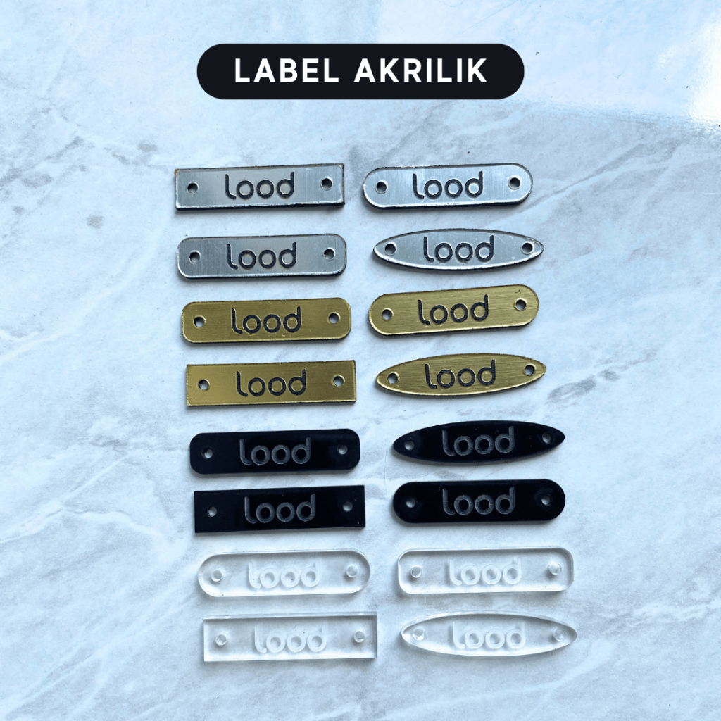 Label Bahan Akrilik