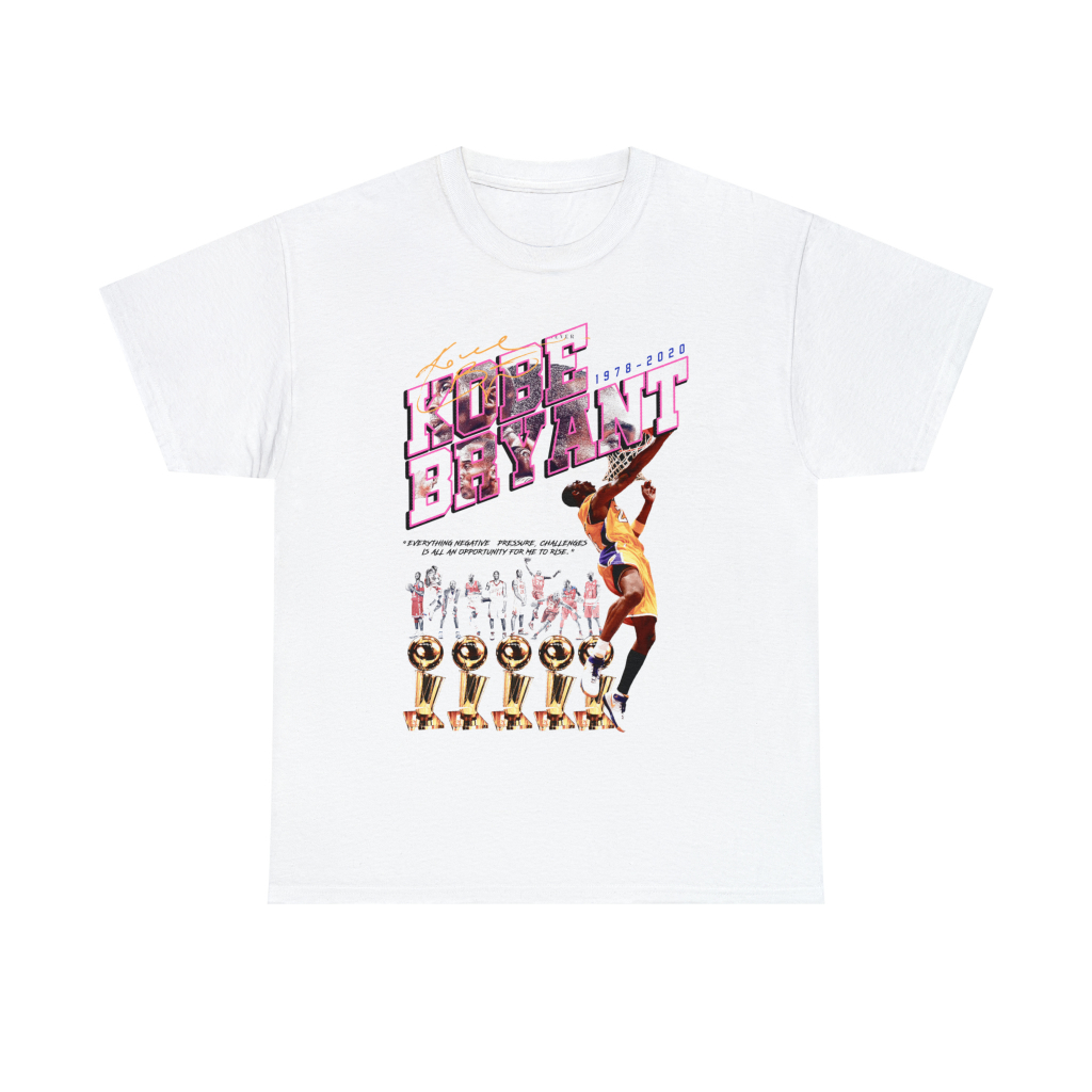 KOBE BRYANT - RODMAN - JAMESW - BLACK MAMBA - RAP TEE - BOOTLEG
