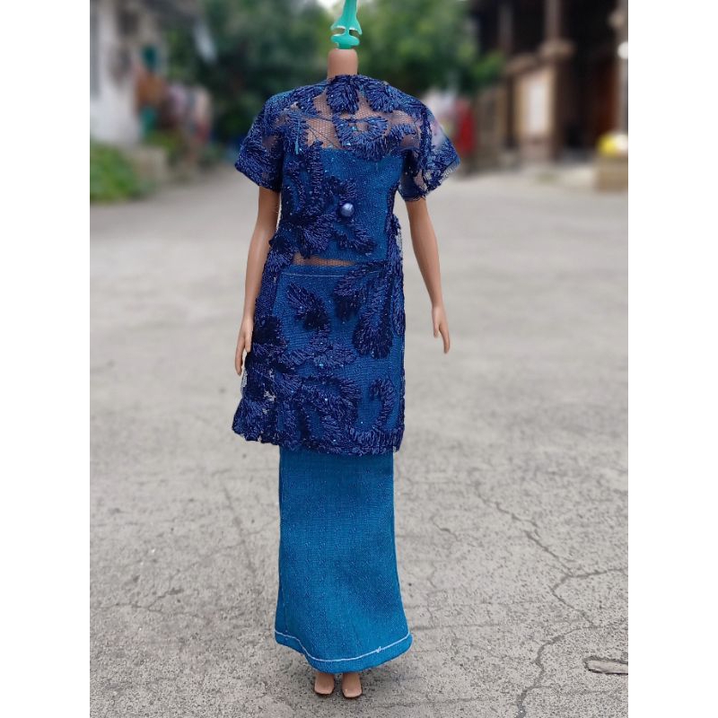 baju kebaya modern boneka berbi cewek 30cm