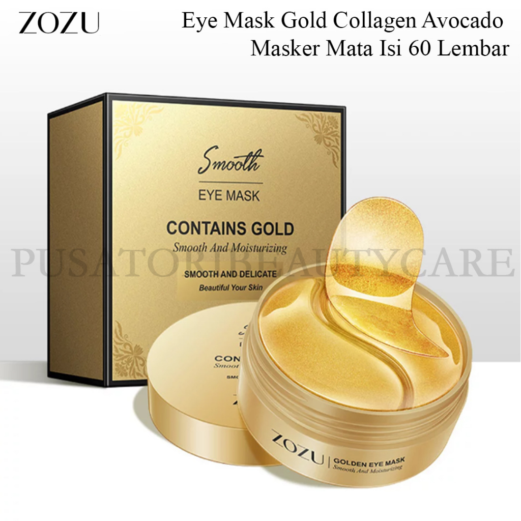 ZOZU Eye Mask Gold Collagen Avocado Masker Mata Isi 60 Lembar