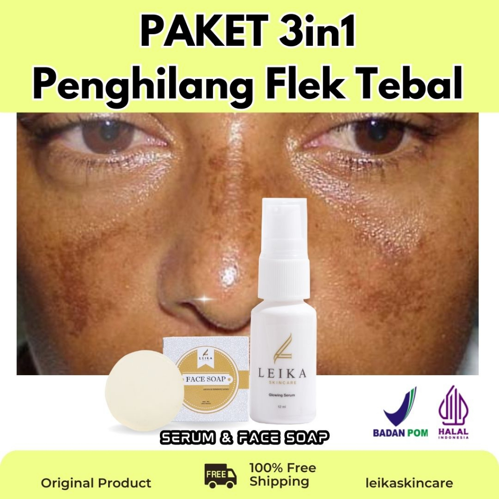 Paket 2in1 penghilang flek hitam di wajah ampuh bpom Penghilang flek hitam membandel penghilang flek