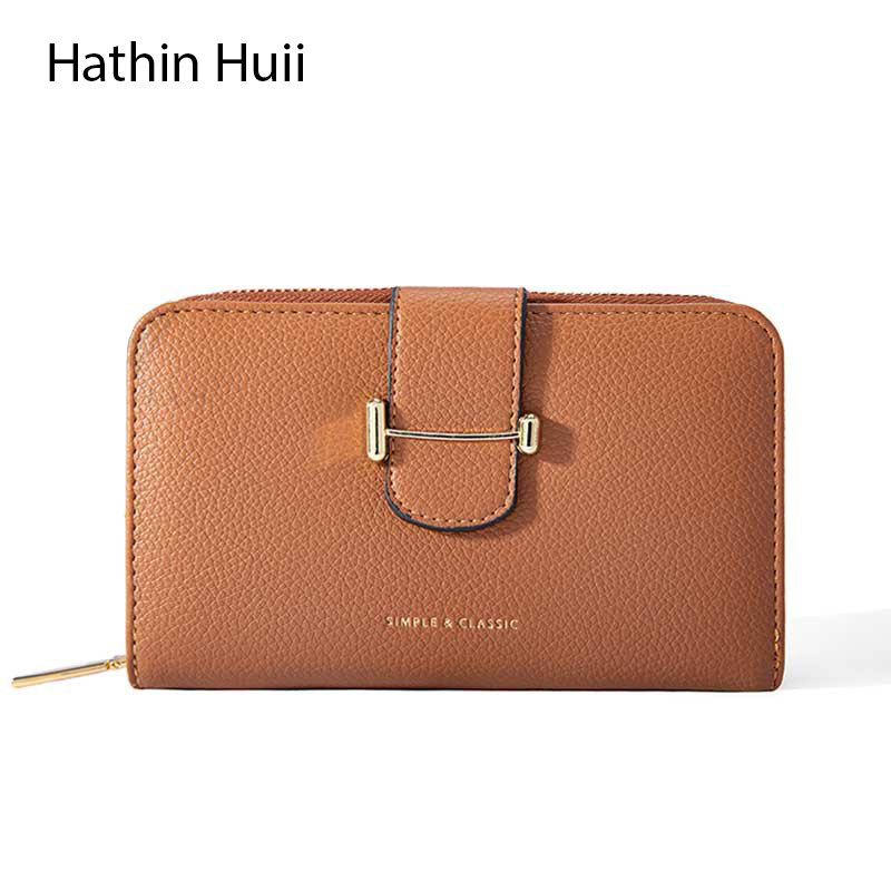 Hathin muii - Dompet panjang impor fashion korea Dompet LipatWanita Lipat Bahan Kulit PU Leather Premium dompet wanitaritsleting