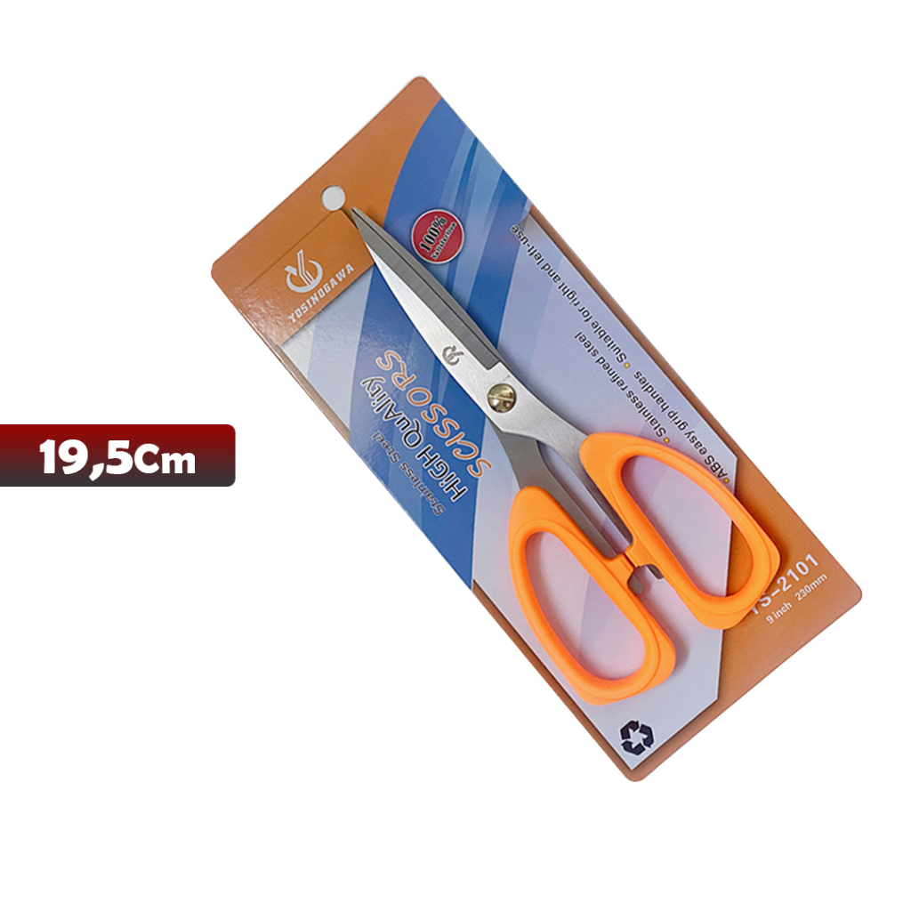 GUNTING  YOSINOGAWA Scissor-19.5CM WARNA ORANGE- YOSINOGAWA