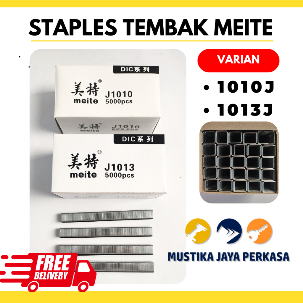 Staples Tembak Refill Isi Mesin Steples 1008J 1010J 1013J JJS Meite