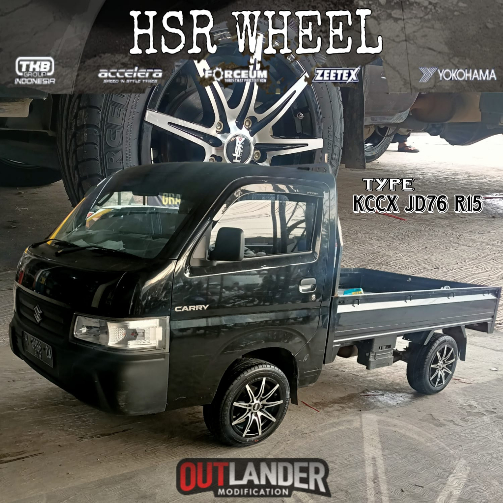 Paket Velg + Ban Mobil Suzuki Carry Ring 15 HSR KCCX + Ban 185 60 R15