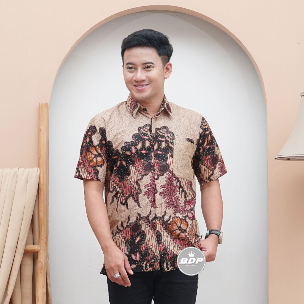 BAJU BATIK PRIA ABADI BATIK KEMEJA BATIK PRIA LENGAN PENDEK - KEMEJA BATIK PRIA LENGAN PENDEK - BATIK KANTOR - BATIK FORMAL