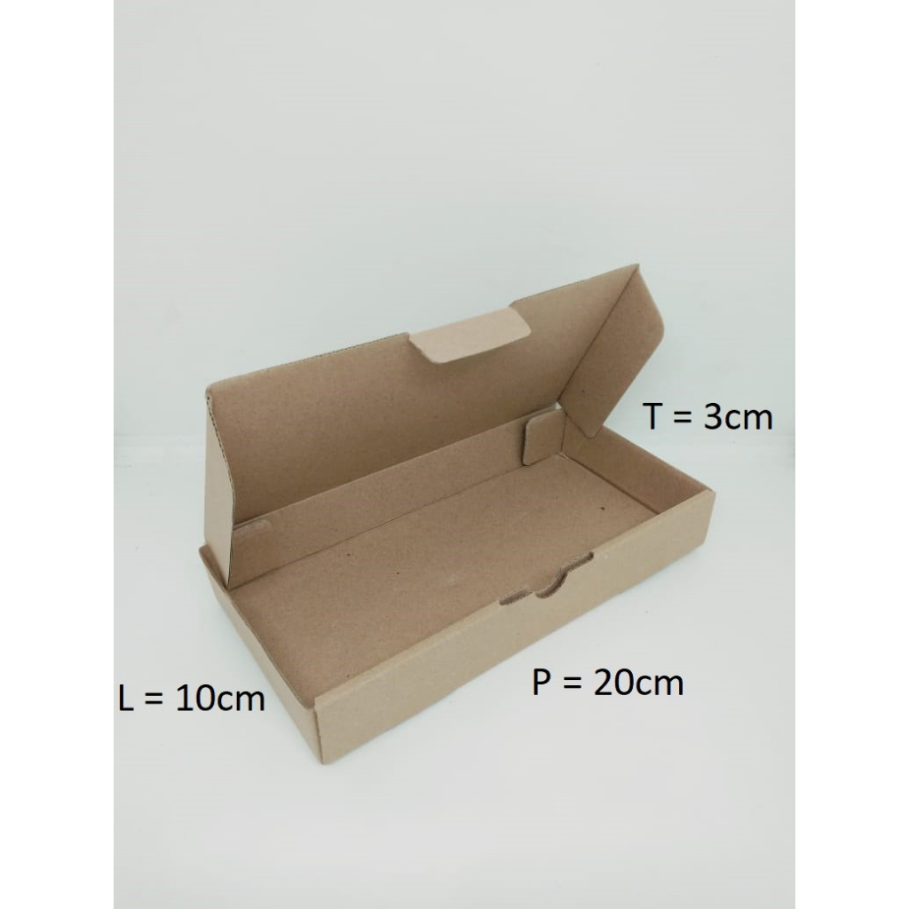 

10pcs KARDUS DIE CUT 20X10X3 CM E-FLUTE COKLAT
