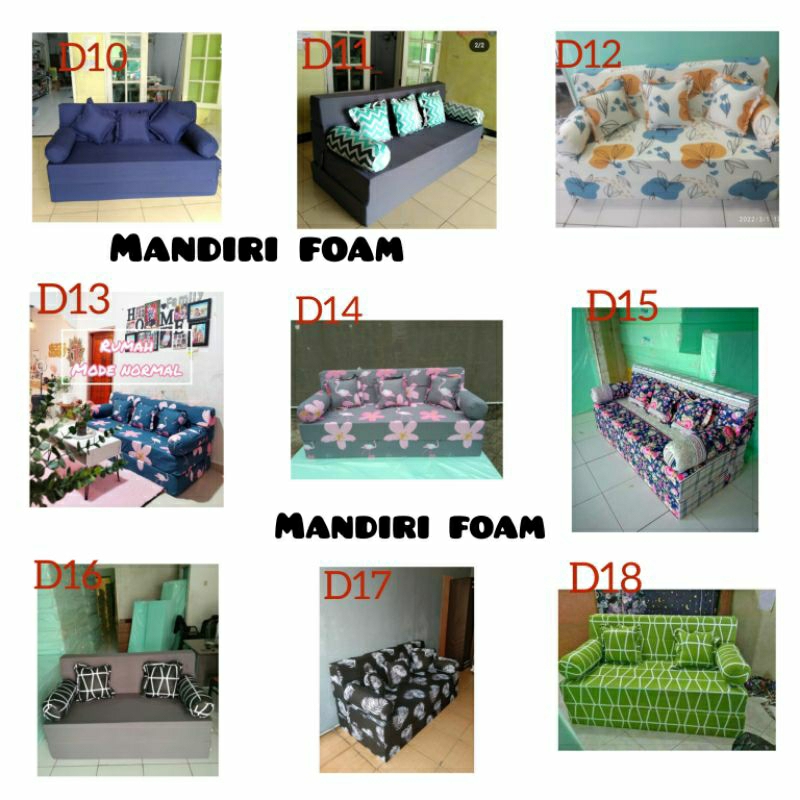 Sofabed Busa Inoac YUKATA Dan Eon D23 Garansi 15 Tahun Dan 10 Tahun  Tebal 20 All Size