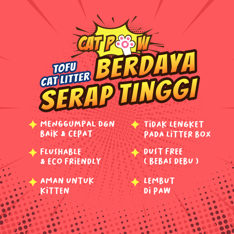 CATPOW Tofu Cat Litter Gojek/Grab Instant Pasir Kucing 7 Liter Cat Litter Box Jumbo Pasir Kucing Tofu Litter Box Kucing Pasir Kucing Gumpal Wangi Liter Box Pasir Gumpal Wangi Cat Litter Tofu Soya Pasir Kucing Wangi Pasir Kotoran Kucing
