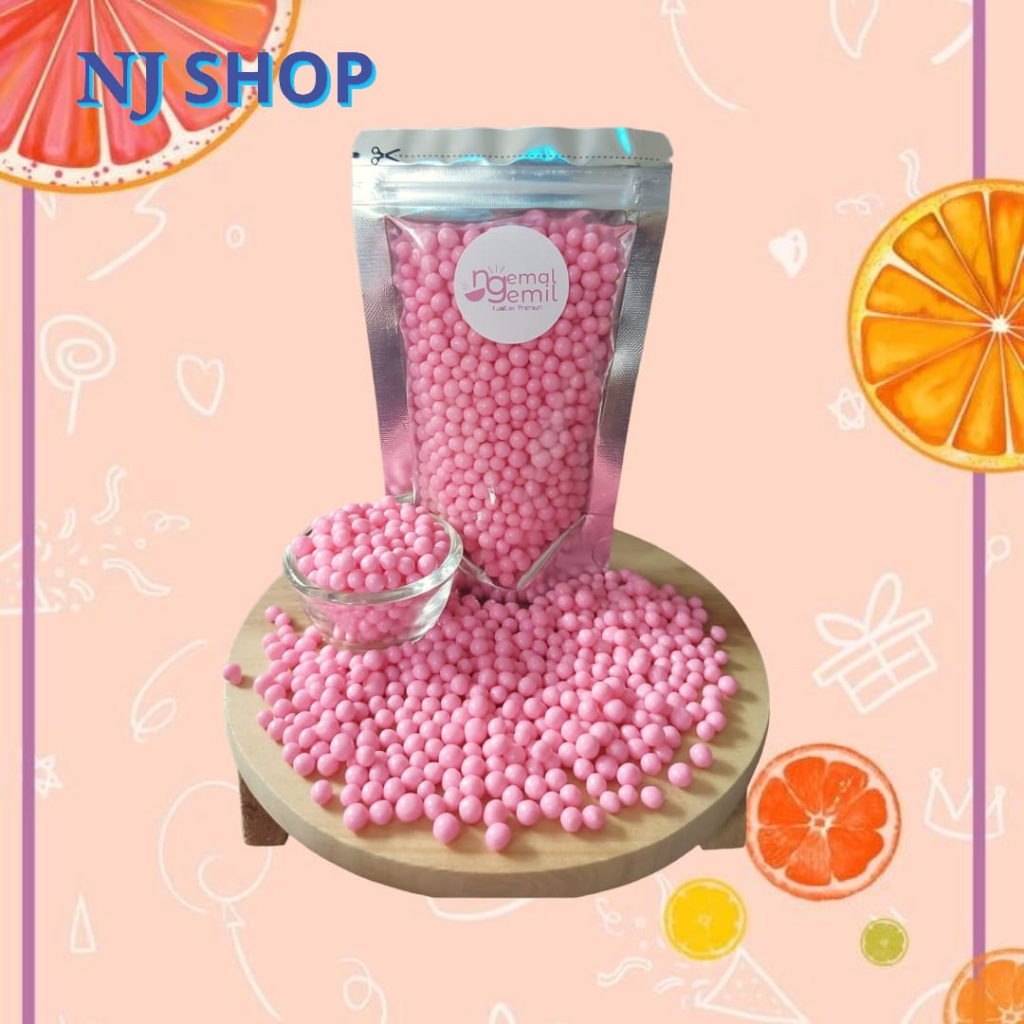 

[Coklat Original] - Pouch Chocoball Pink Strawberry Sprinkle Bola Kuning Topping Donut Kue Bolu Kuaitas Premium