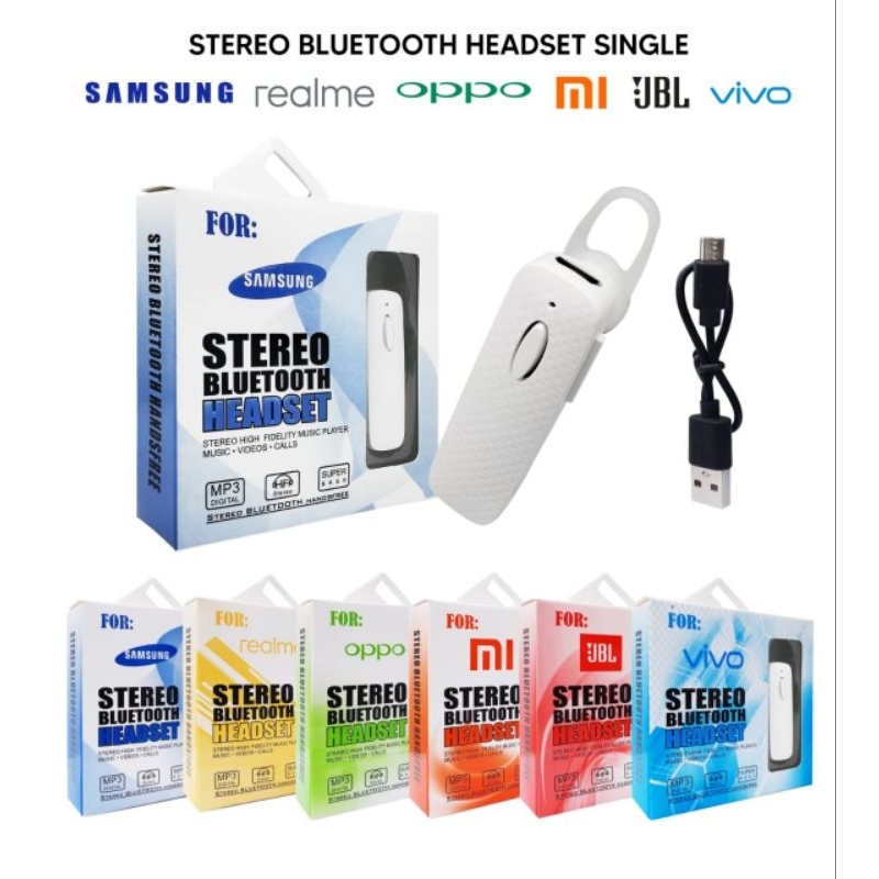 HF/Headset Bluetooth Single Super Basss ●