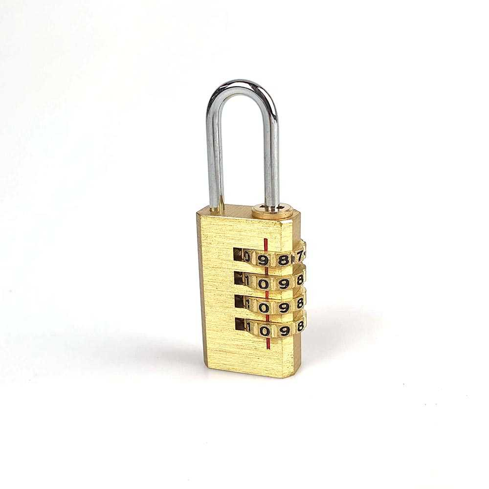 Gembok koper 4 digit combination solid bras stainless steel 21X60 mm golden