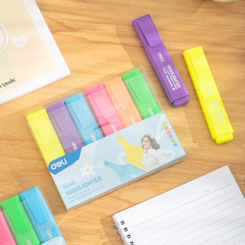 

R2GO - Deli CU348 Highlighter X Agnez Mo / Penanda Isi 6 Warna Terang