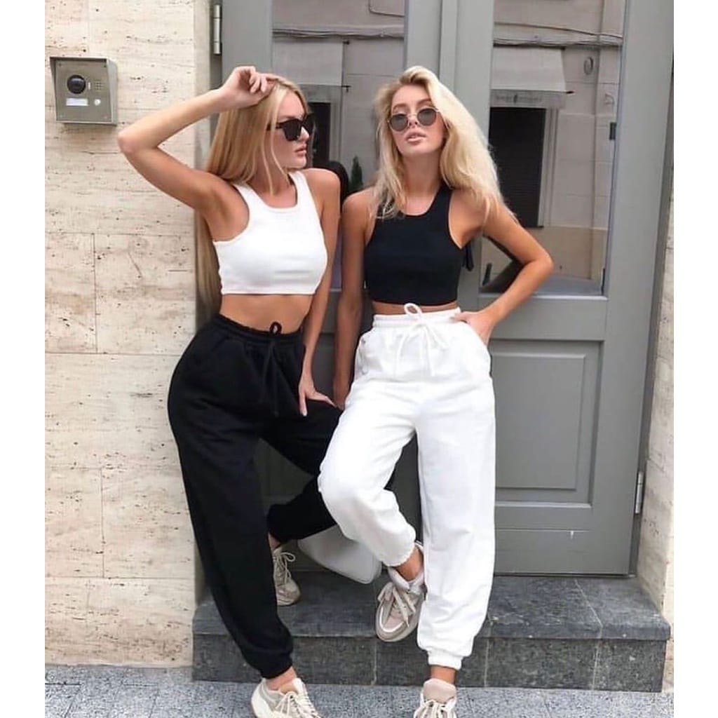 Celana Sweatpants Wanita Lucu Joger Sweatpant Pria Korea Jogger hnm