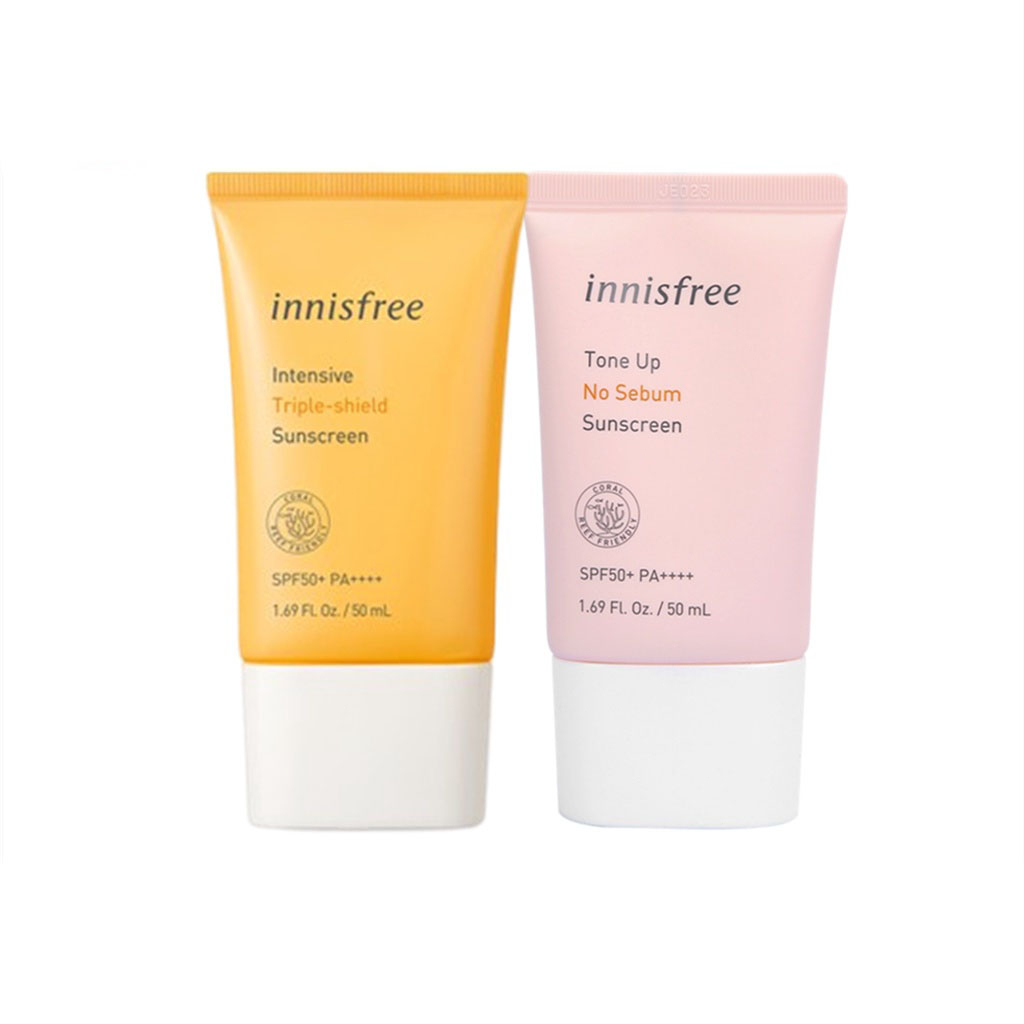 Innisfree Intensive Triple Shield Sunscreen / Innisfree Tone Up No Sebum Sunscreen Sunblock Cream SPF50+ PA++++ 50ml