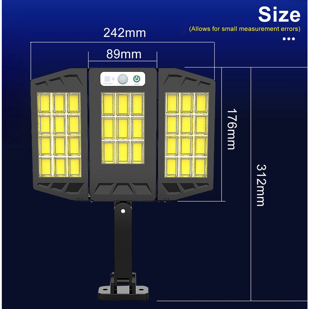 【COD】300W Solar Cell Lampu/Lampu Outdoor 3 Modes Motion Sensor/Lampu Lampu Jalan Tenaga Matahari/300W Lampu Jalan Tenaga Matahari/Lampu Solar Cell Suitable For Courtyard Garden