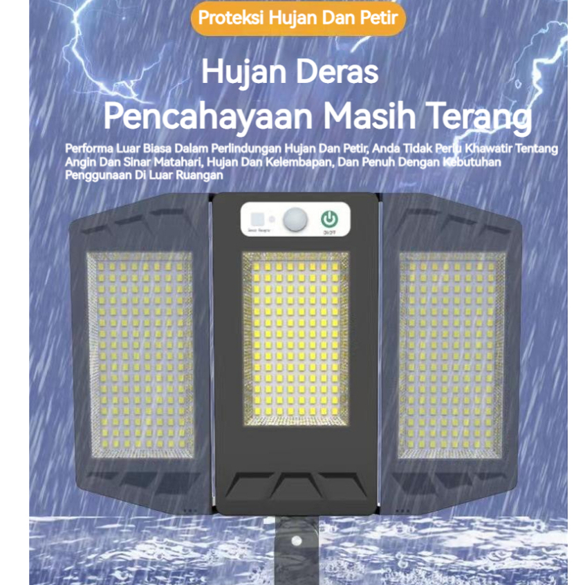 【COD】300W Solar Cell Lampu/Lampu Outdoor 3 Modes Motion Sensor/Lampu Lampu Jalan Tenaga Matahari/300W Lampu Jalan Tenaga Matahari/Lampu Solar Cell Suitable For Courtyard Garden