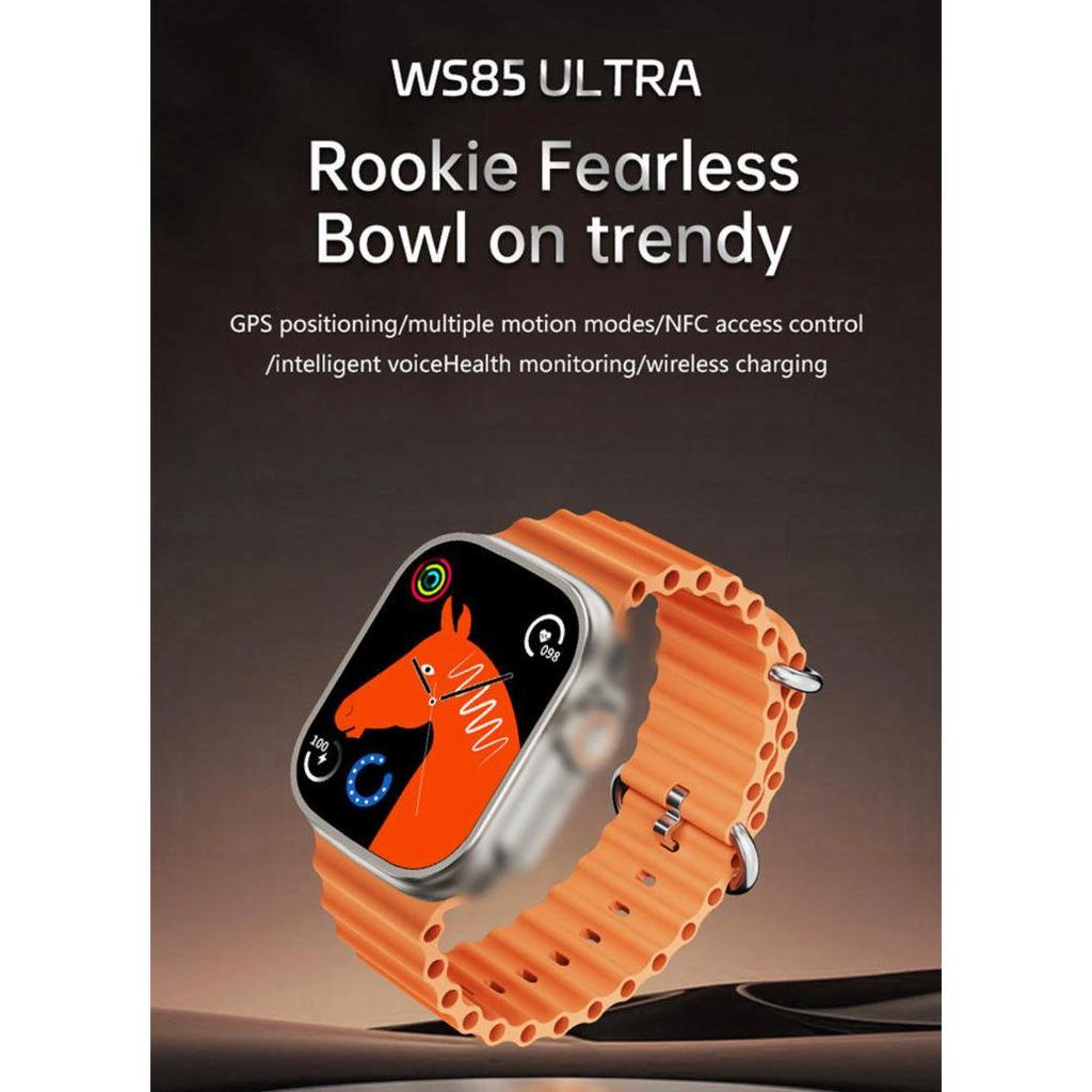 WS85  Ultra Jam Tangan Pintar Ultra Seri 8 Jam Tangan Pintar 2.2 ''49MM NFC GPS Suara Asisten Panggilan BT Oksigen Darah Jam Tangan Pintar Olahraga Pria Wanita