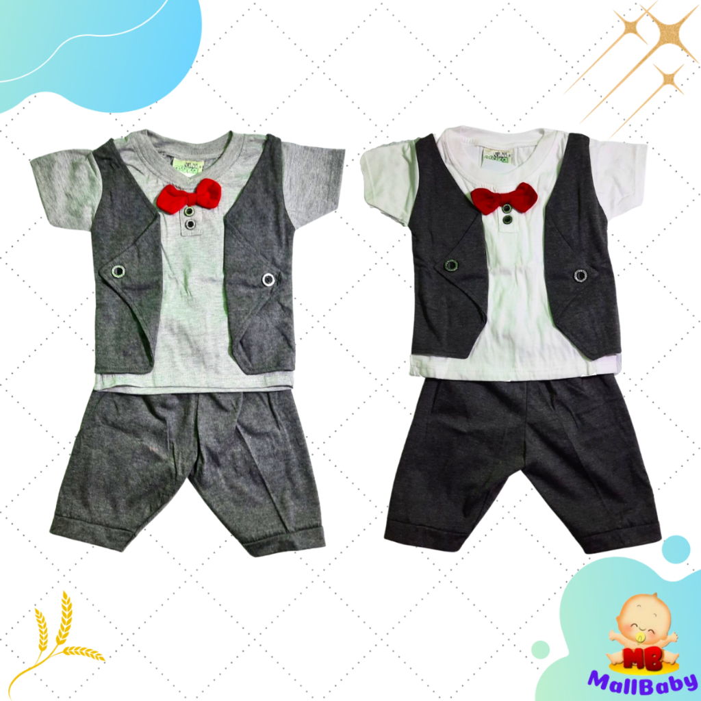 Baju Bayi Laki Laki Setelan Dasi Tuxedo Anak Cowok Keren Ozuka