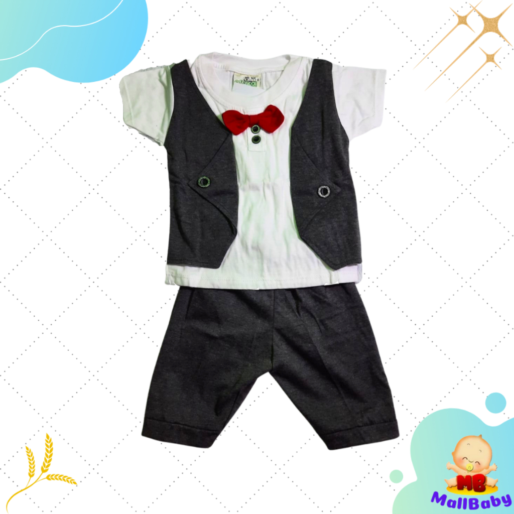 Baju Bayi Laki Laki Setelan Dasi Tuxedo Anak Cowok Keren Ozuka