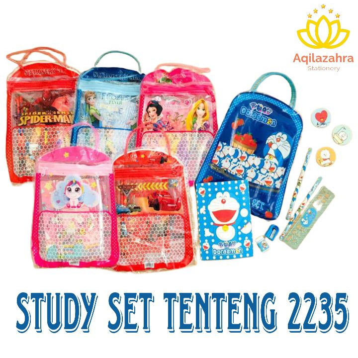 

Stationery Set / Study Set 7 In 1 Model Tas Tenteng Karakter Kartun. murah 2235