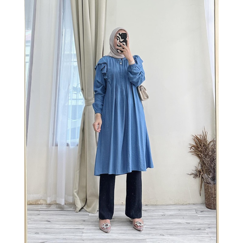 TUNIC KEKINIAN azhari bahan polo linen