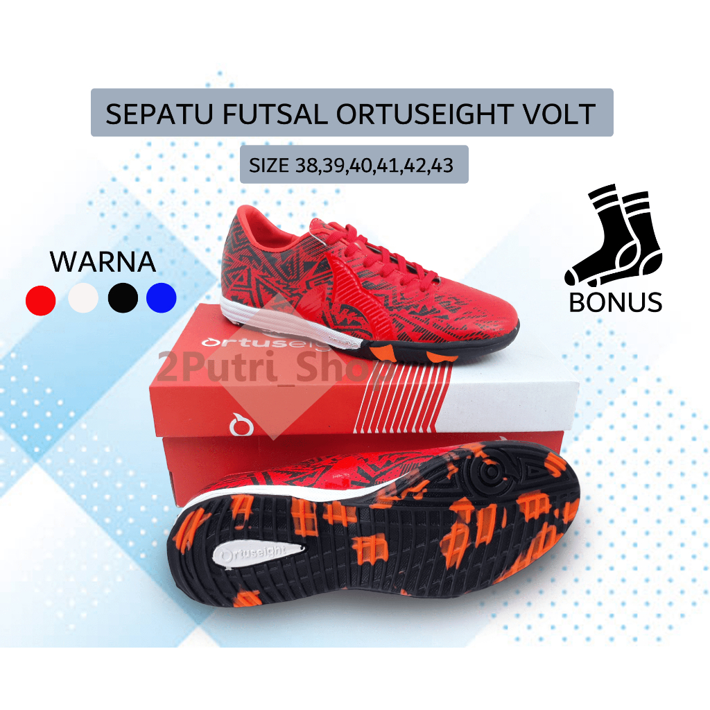 FREE ONGKIR TERBARU Sepatu Futsal Dewasa Ortuseight Volt Batik Terbaru Wanita Dan laki-laki Free Kao