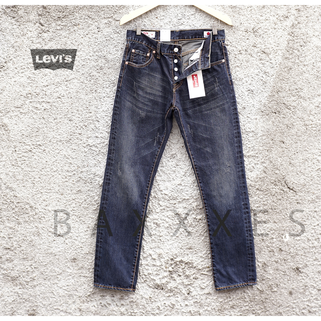 Levis 501 Destroy - Celana Jeans Pria - Bonus Paperbag