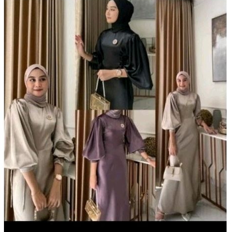 LYODRA DRESS GAMIS MODEL LENGAN BALON S M L XL XXL XXXL XXXXL 5L JUMBO Seragaman Lebaran Kondangan O