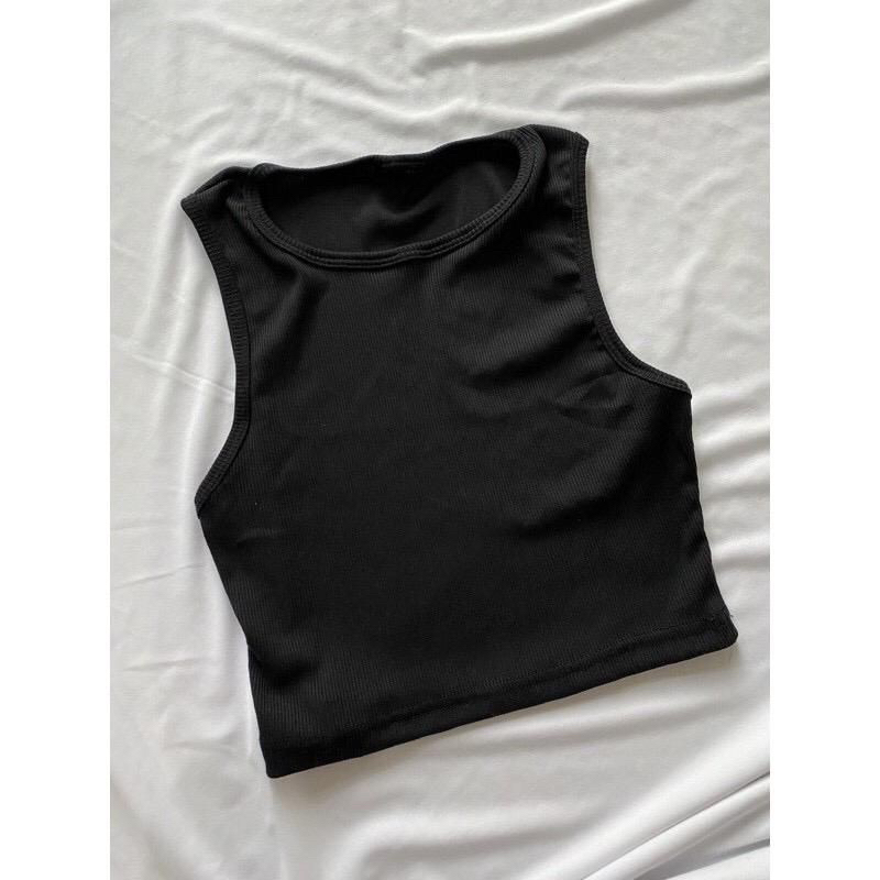 Rib Tanktop Crop Top / baju wanita korea / crop top korea