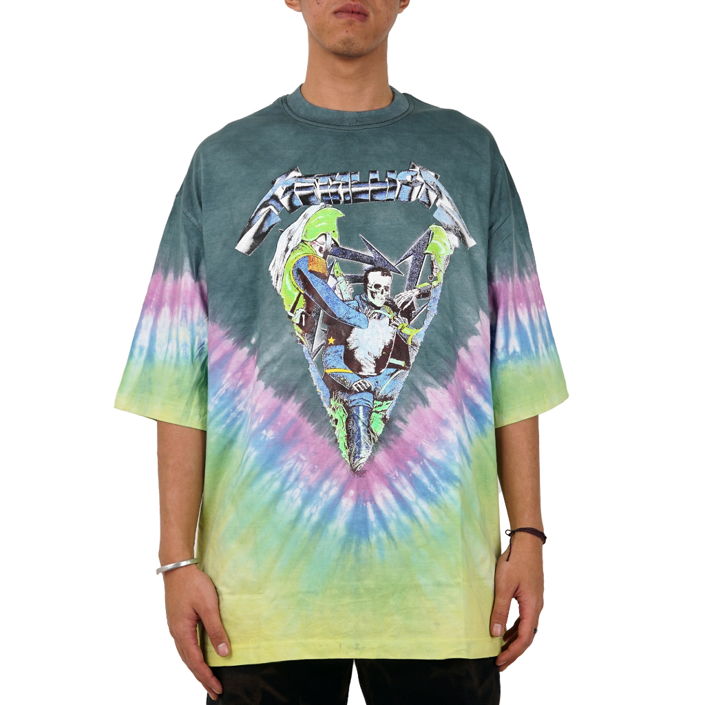 Toxic1805 Vintage Metallica Tie Dye Oversize Tee T-Shirt Kaos
