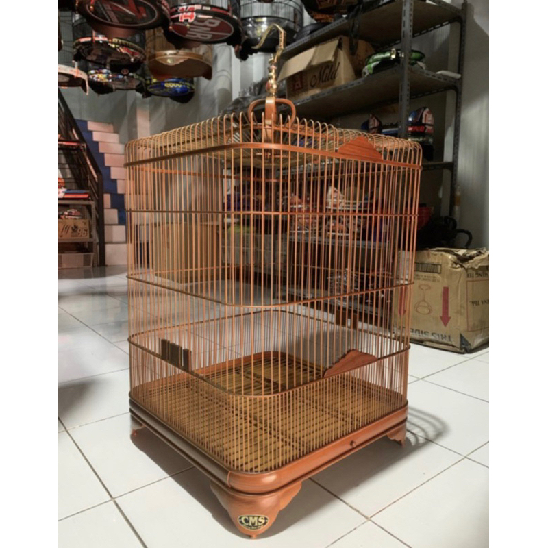 SANGKAR KANDANG MURAI OVAL JATI CMS 60x60 UNTUK MURAI EKOR PANJANG