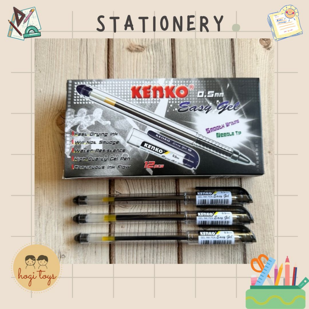 

Pulpen Kenko Bolpen Easy Gel Tinta Hitam 1 Lusin 12 Pcs