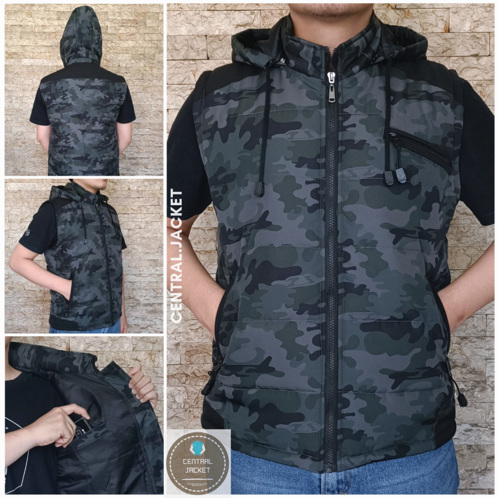 ROMPI PARASUT PRIA MOTIF LORENG ARMY - ROMPI MOTOR WATERPROOF TEBAL - VEST PRIA