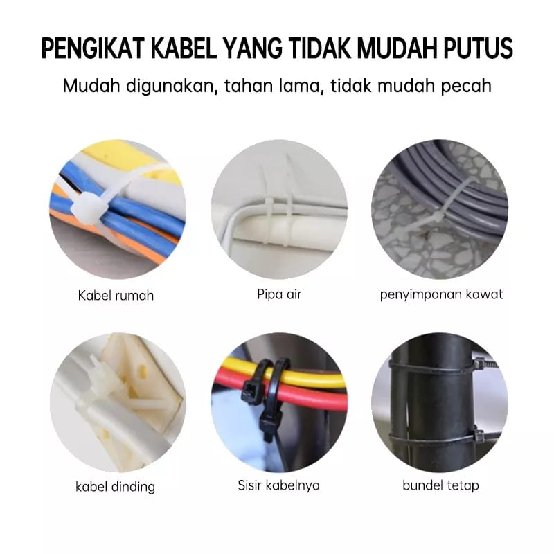 KABEL TIES NYLON CABLE TIE PENGIKAT KUAT SEBAGUNA