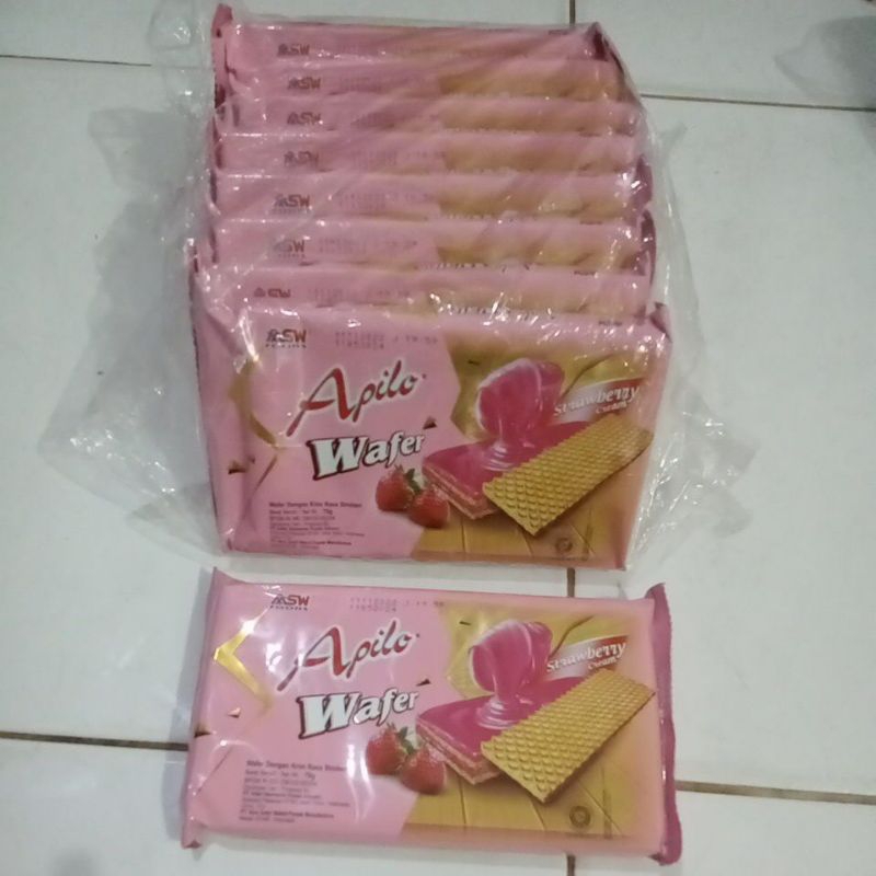 

Wafer Apilo rasa stoberry cream. 70g